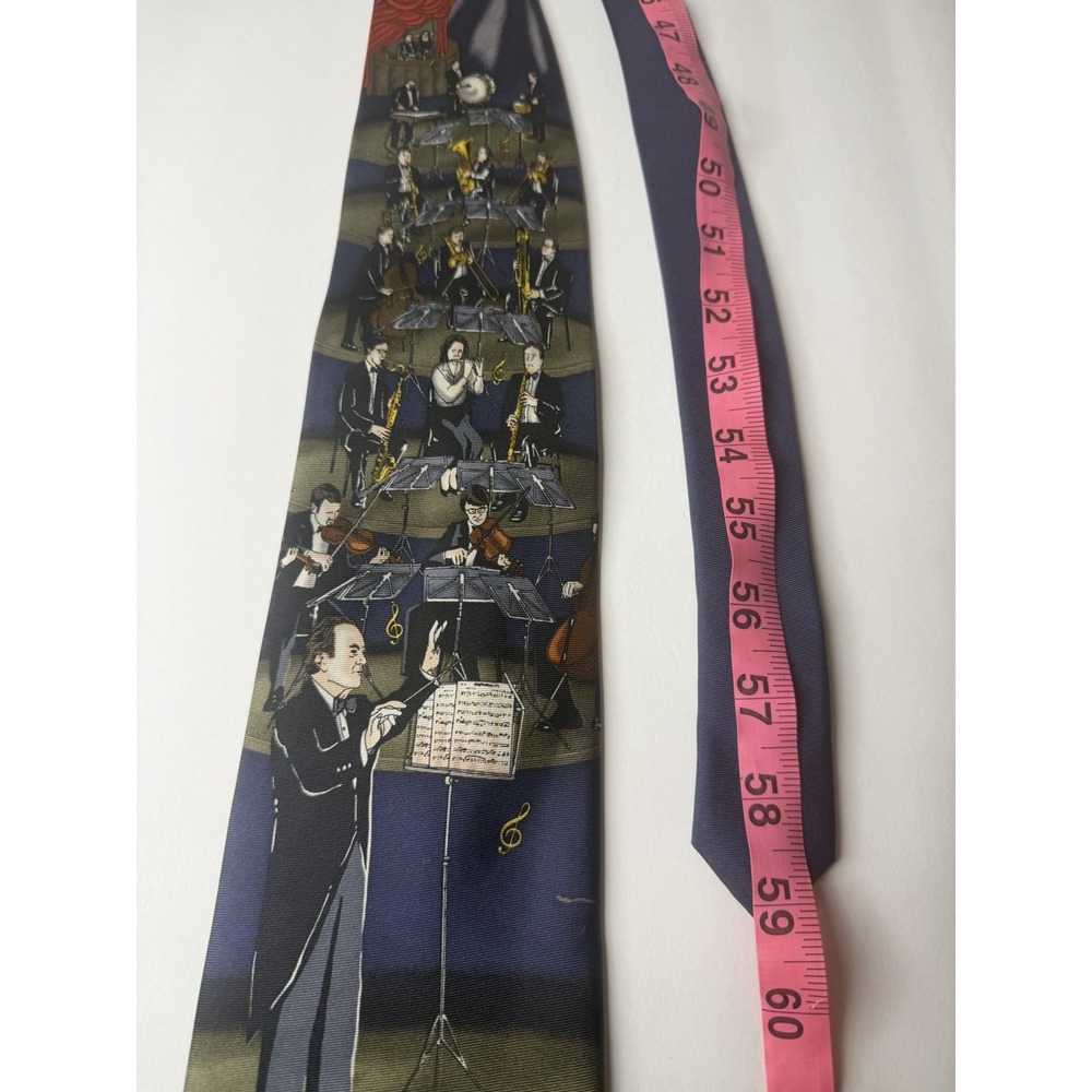 Utopia 100% Silk Orchestra Conductor Novelty Tie‎ 60" Classic Width - Picture 4 of 13